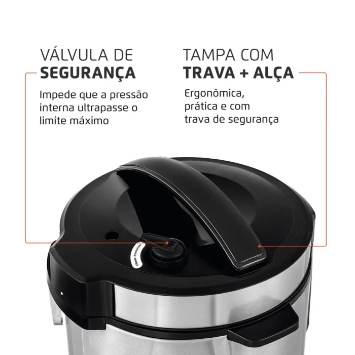 Panela de Pressão Elétrica Pratic Cook 5 L Premium - Image 6