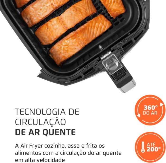 Fritadeira Sem Óleo Air Fryer 4L, Mondial, Preto/Inox, 1500W, 110V - AFN-40-BI - Image 6