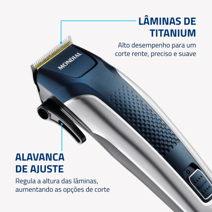 Cortador de Cabelos Mondial Titanium Power CR-09M - Image 3