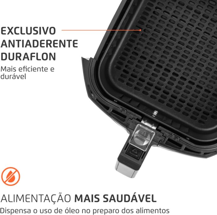 Fritadeira Sem Óleo Air Fryer 4L, Mondial, Preto/Inox, 1500W, 110V - AFN-40-BI - Image 5