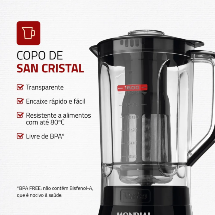 Liquidificador Mondial Turbo Power L-99-FB - Image 6