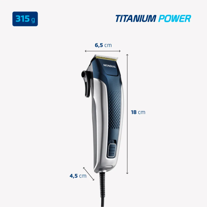 Cortador de Cabelos Mondial Titanium Power CR-09M - Image 5