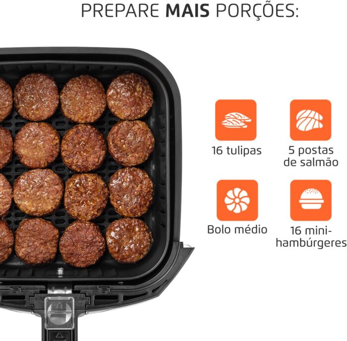 Fritadeira Sem Óleo Air Fryer 4L, Mondial, Preto/Inox, 1500W, 110V - AFN-40-BI - Image 3